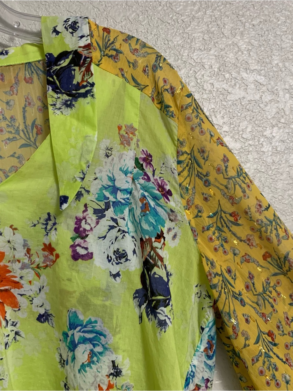 Aratta Silent Journey Shirt Top Blouse Womens M Floral Sheer Lightweight Boho - Picture 5 of 16